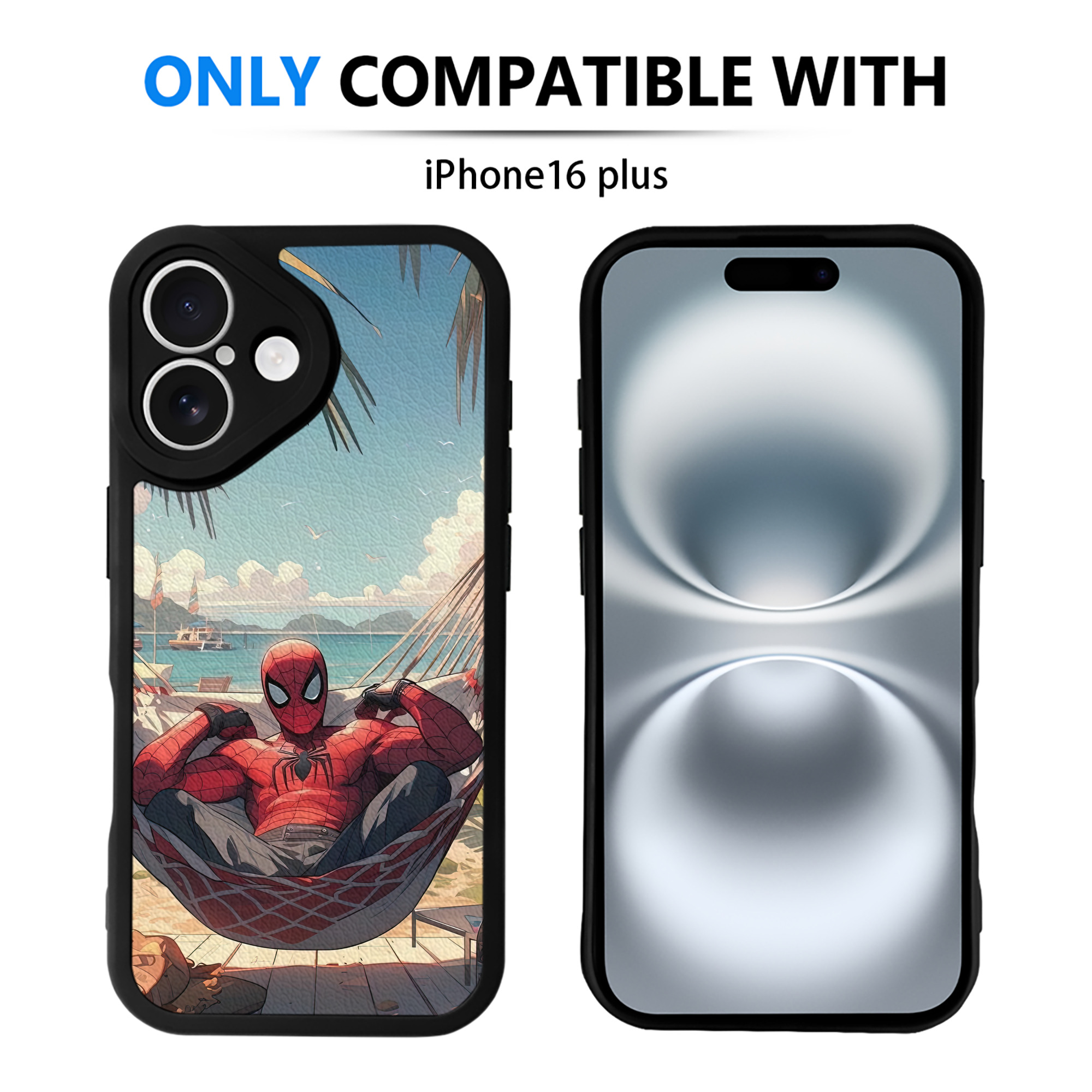 Spider Man スパイダーマン 【iPhone 16シリーズ対応】シリコンスマホケース（レザー調） 材質：シリコン